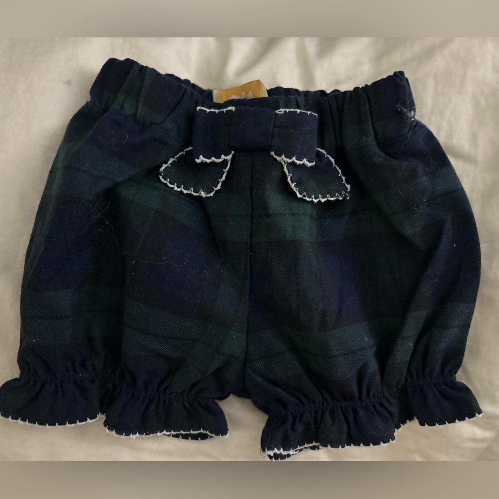 The Beaufort Bonnet Company Navy and Green Plaid Shorts